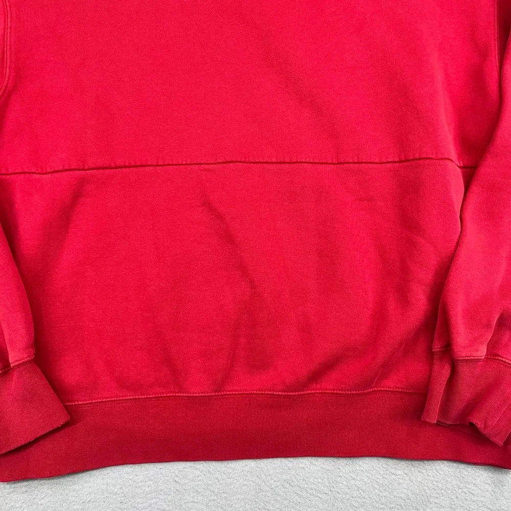 Jordan Air Mens Red Fleece Pullover Jumpman Logo Hoodie Standard Fit Large‎